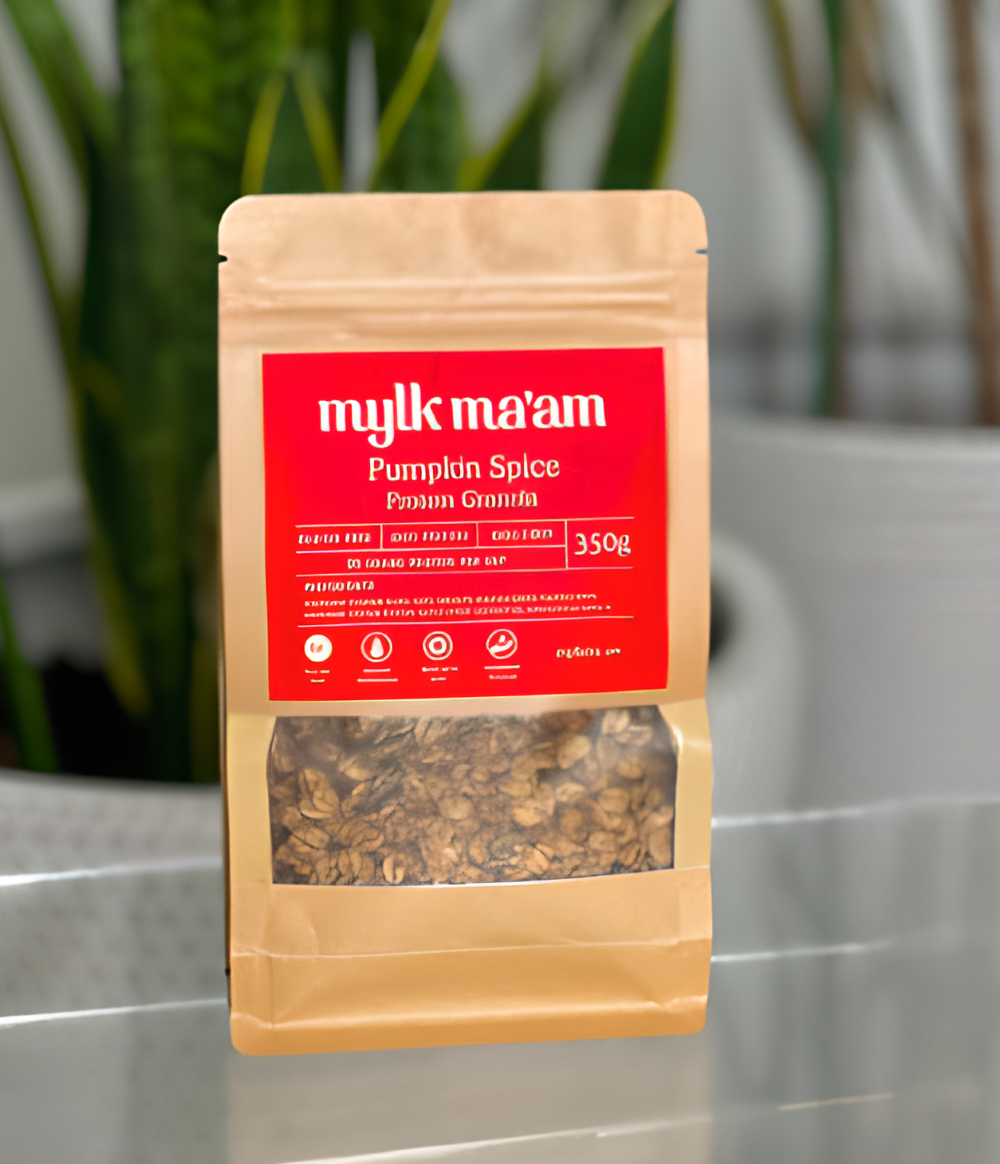 Buy Pumpkin Spice Protein Granola from Mylk Maam available online at VEND. Explore more Food & Beverages collection now.