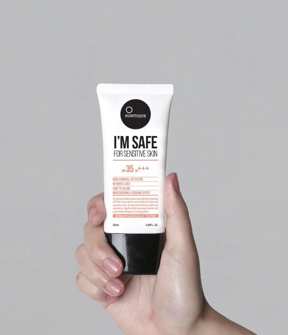 Shop I'm Safe Korean Sunscreen SPF 35+ from SUNTIQUE Online at VEND