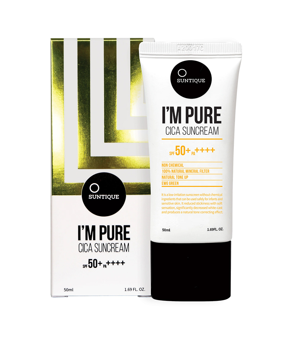 Buy I'm Pure CICA Korean Sunscreen SPF 50+ Pa+++ from SUNTIQUE available online at VEND. Explore more skincare products now