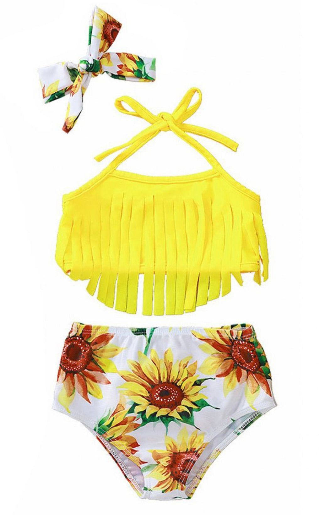 Sunflower Print Swimsuit